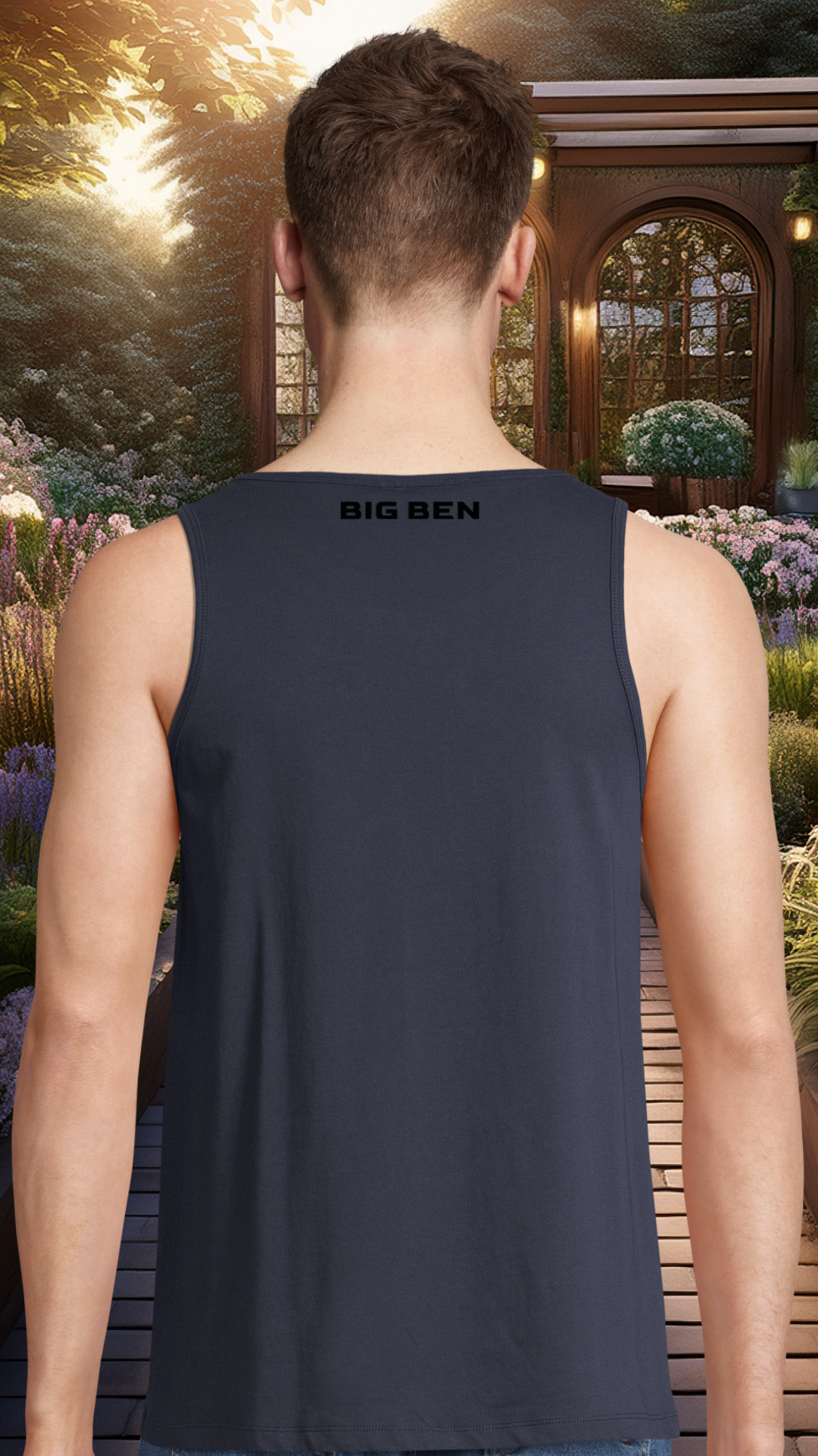 Unisex Tank-Top Miami Neck-Schriftzug black