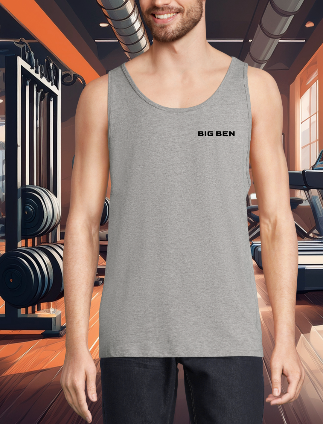 Unisex Tank-Top Miami Chest-Schriftzug black