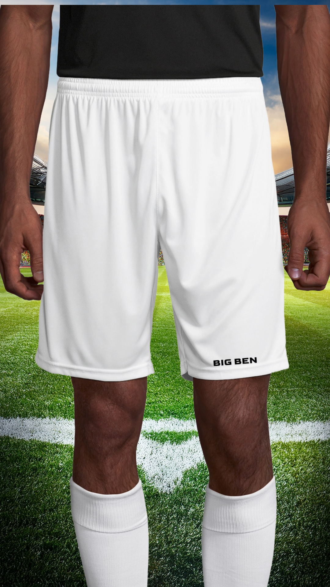 Runner Shorts Schriftzug black